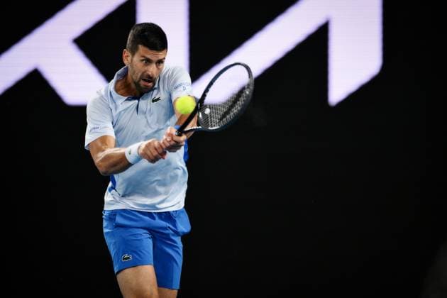 Novak Djokovic (SRB) during his second round match Australian Open, Day Four, Tennis, Melbourne Park, Melbourne, Australia - 17 Jan 2024  Copyright: xJamesxGourley Shutterstockx 14297589ig