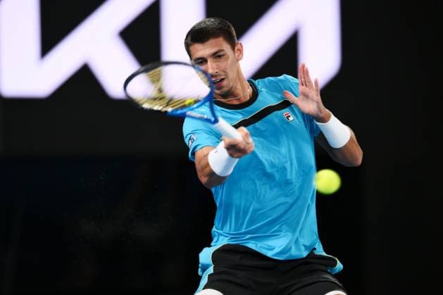 Alexei Popyrin (AUS) during his second round match Australian Open, Day Four, Tennis, Melbourne Park, Melbourne, Australia - 17 Jan 2024  Copyright: xJamesxGourley Shutterstockx 14297589il
