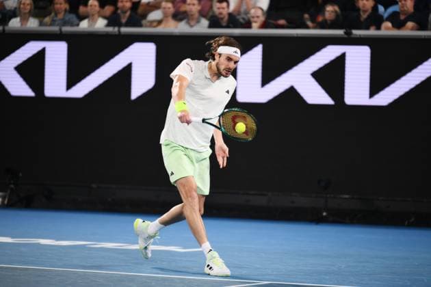 Stefanos Tsitsipas (GRE) during his second round match Australian Open, Day Four, Tennis, Melbourne Park, Melbourne, Australia - 17 Jan 2024  Copyright: xJamesxGourley Shutterstockx 14297589kn