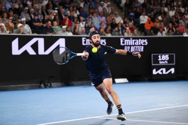 Jordan Thompson (AUS) during his second round match Australian Open, Day Four, Tennis, Melbourne Park, Melbourne, Australia - 17 Jan 2024  Copyright: xJamesxGourley Shutterstockx 14297589kr