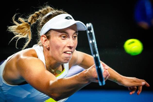 Belgian Elise Mertens pictured in action during a tennis match against Ukrainian Kostyuk, in round 2 of the women s singles tournament at the Australian Open Grand Slam, Wednesday 17 January 2024 in Melbourne Park, Melbourne, Australia. The 2024 edition of the Australian Grand Slam takes place from January 14th to January 28th. PATRICKxHAMILTON  x84163926x