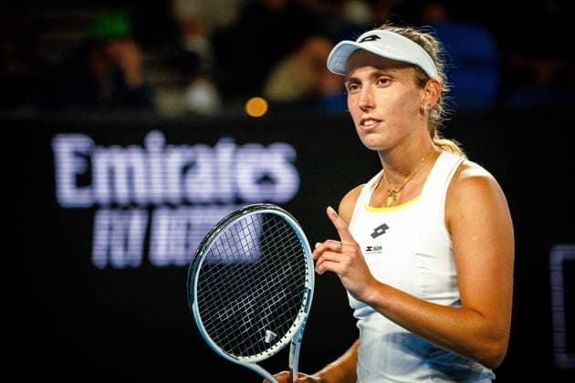 Belgian Elise Mertens pictured during a tennis match against Ukrainian Kostyuk, in round 2 of the women s singles tournament at the Australian Open Grand Slam, Wednesday 17 January 2024 in Melbourne Park, Melbourne, Australia. The 2024 edition of the Australian Grand Slam takes place from January 14th to January 28th. PATRICKxHAMILTON  x84163975x