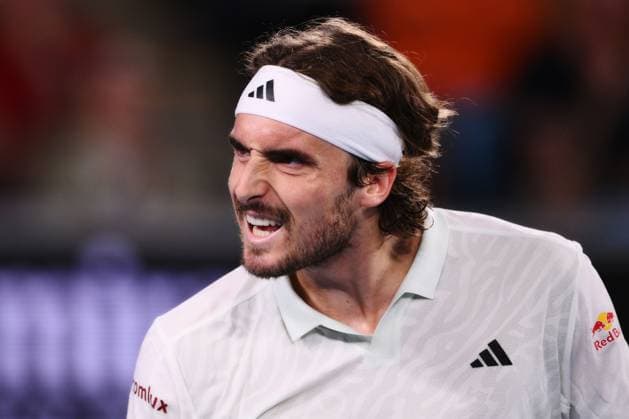 Stefanos Tsitsipas (GRE) during his second round match Australian Open, Day Four, Tennis, Melbourne Park, Melbourne, Australia - 17 Jan 2024  Copyright: xJamesxGourley Shutterstockx 14297589mf