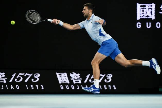 Novak Djokovic (SRB) during his second round match Australian Open, Day Four, Tennis, Melbourne Park, Melbourne, Australia - 17 Jan 2024  Copyright: xJamesxGourley Shutterstockx 14297589mg