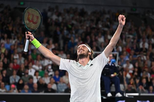 Australian Open - Melbourne Stefanos Tsitsipas (GRE) during his second round match at the 2024 Australian Open at Melbourne Park in Melbourne, AUSTRALIA, on January 17, 2024. Photo by Corinne Dubreuil ABACAPRESS.COM Melbourne Australia  Copyright: xDubreuilxCorinne ABACAx
