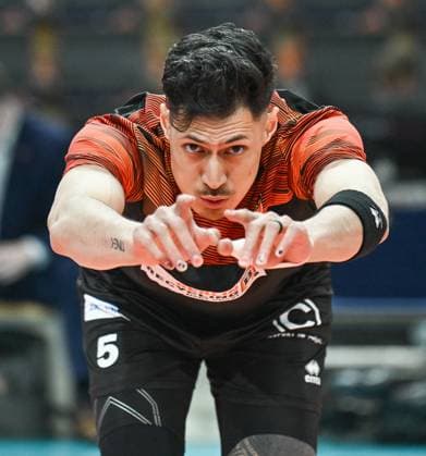 Berlin, Germany 17 January 2024 CL Volleyball 2023 2024 Berlin Recycling Volleys vs Gas Sales Bluenergy Piacenza In the picture Nehemiah Mote BR Volleys at the warmup Copyright: xFotostandx xReuhlx