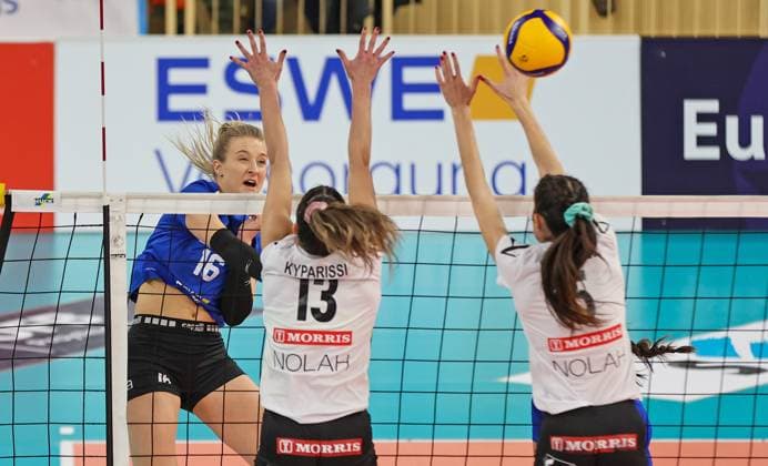 Volleyball CEV Challenge Cup VC Wiesbaden AC PAOK Thessaloniki 17 01 24,