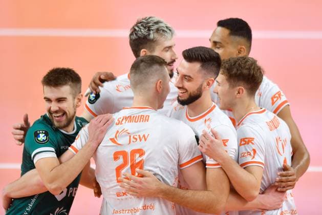 2024.01.17 Jastrzebie-Zdroj siatkowka mezczyzn CEV Liga Mistrzow Jastrzebski Wegiel - SVG Luneburg N z Jakub Popiwczak Ryan Sclater Foto Lukasz Laskowski PressFocus 2024.01.17 Jastrzebie-Zdroj CEV Volleyball Men Champions League Jastrzebski Wegiel - SVG Luneburg Jakub Popiwczak Ryan Sclater Credit: Lukasz Laskowski PressFocus NEWSPIX.PL --- Newspix.pl POLAND OUT!  20240117xluk00451