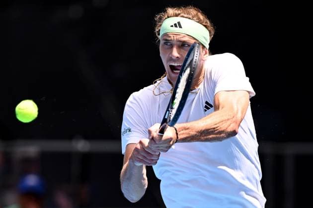 Sport Bilder des Tages TENNIS AUSTRALIAN OPEN, Alexander Zverev of Germany in action during his 2nd round match against Lukas Klein of Slovakia on Day 5 of the 2024 Australian Open at Melbourne Park in Melbourne, Thursday, January 18, 2024. ( NO ARCHIVING, EDITORIAL USE ONLY, NO USE IN BOOKS WITHOUT CONSENT MELBOURNE VICTORIA AUSTRALIA  Copyright: xJOELxCARRETTx 20240118001890419533