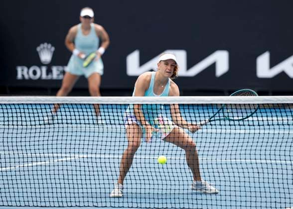 Ellen Perez Nicole Melchiar, Womens Doubles, Australian Open 2024, Melbourne Park, Melbourne, Victoria, Australia Copyright: xJuergenxHasenkopfx