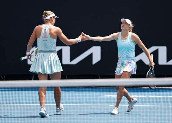 Ellen Perez Nicole Melchiar, Womens Doubles, Australian Open 2024, Melbourne Park, Melbourne, Victoria, Australia Copyright: xJuergenxHasenkopfx