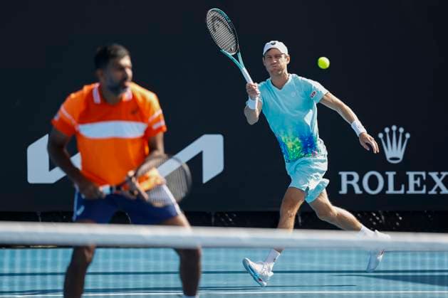 Rohan Bopanna Matthew Ebden, Mens Doubles, Australian Open 2024, Melbourne Park, Melbourne, Victoria, Australia Copyright: xJuergenxHasenkopfx