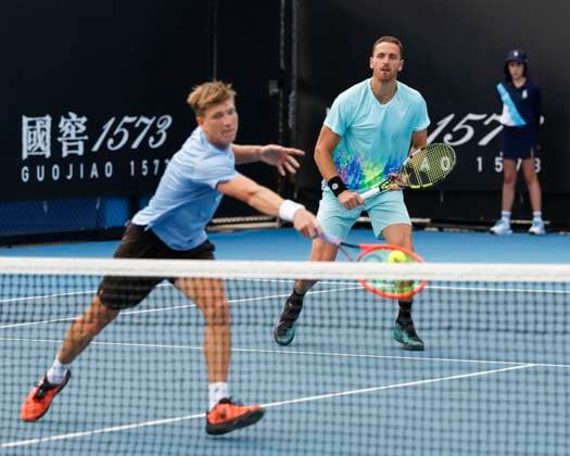 Andre Goransson Albano Olivetti, Mens Doubles, Australian Open 2024, Melbourne Park, Melbourne, Victoria, Australia Copyright: xJuergenxHasenkopfx