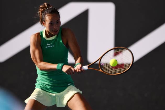 Qinwen Zheng (CHN) during her second round match Australian Open, Day Five, Tennis, Melbourne Park, Melbourne, Australia - 18 Jan 2024  Copyright: xJamesxGourley Shutterstockx 14305075o