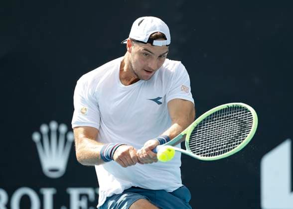 Jan Lennard Struff, Australian Open 2024, Melbourne Park, Melbourne, Victoria, Australia Copyright: xJuergenxHasenkopfx
