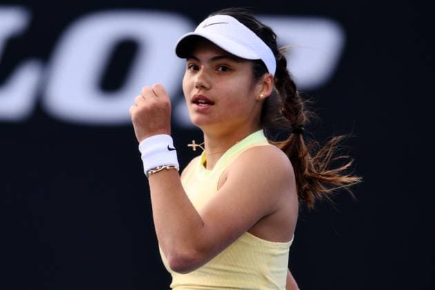 Emma Raducanu (GBR) celebrates during her second round match Australian Open, Day Five, Tennis, Melbourne Park, Melbourne, Australia - 18 Jan 2024  Copyright: xJamesxGourley Shutterstockx 14305075ba