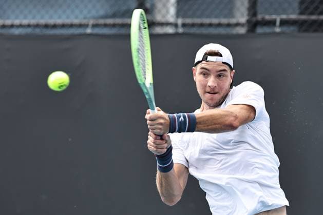 Jan Lennard Struff, GER, during second round of 2024 Australian Open in Melbourne, 18 01 2023