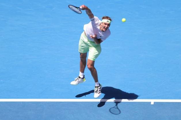 Alexander Zverev, GER, during second round of 2024 Australian Open in Melbourne, 18 01 2023