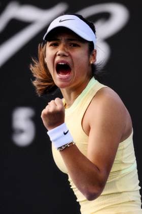 Emma Raducanu (GBR) celebrates during her second round match Australian Open, Day Five, Tennis, Melbourne Park, Melbourne, Australia - 18 Jan 2024  Copyright: xJamesxGourley Shutterstockx 14305075fo