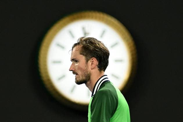 TENNIS AUSTRALIAN OPEN, Daniil Medvedev of Russia reacts during his 2nd round match against Emil Ruusuvuori of Finland on Day 5 of the 2024 Australian Open at Melbourne Park in Melbourne, Thursday, January 18, 2024. ( NO ARCHIVING, EDITORIAL USE ONLY, NO USE IN BOOKS WITHOUT CONSENT MELBOURNE VICTORIA AUSTRALIA  Copyright: xLUKASxCOCHx 20240119001890624930