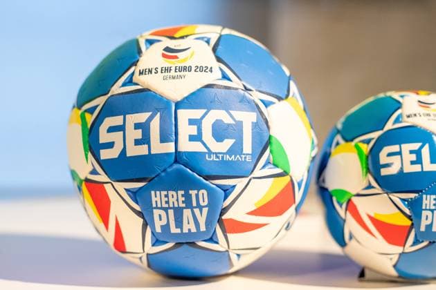 Opening MENS EHF EURO 2024 Fan Zone at the German Sport and Olympic Museum in Cologne 18 01 2024 Match balls, Select, Here to play Opening MENS EHF EURO 2024 Fan Zone at the German Sport and Olympic Museum in Cologne 18 01 2024 Copyright: xBEAUTIFULxSPORTS Buriakovx