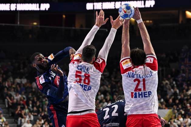 Dika Mem France , France vs. Croatia, Main Round, European Championship, National Match, Handball, 18 01 2024 Cologne North Rhine-Westphalia Germany Copyright: xkolbert-press MarcxNiemeyerx