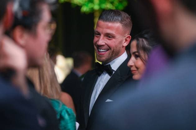 240118 Gala Gouden Schoen 2024 Toby Alderweireld pictured during the 70 th men edition of the Goldens Shoe Award ceremony and the 8 th Women s edition. The Golden Shoe , Gouden Schoen , Soulier d™Or is an award for the best soccer player of the Belgian Jupiler Pro League championship during the year 2023. The female award is for the best Belgian female player of 2023. On Thursday 18 January 2024 in Antwerp , BELGIUM . (Photo by Frank Abbeloos & Stijn Audooren Isosport) ANTWERP BELGIUM  Copyright: xx 430722