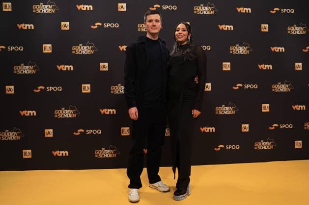 240118 Gala Gouden Schoen 2024 Danira Boukhriss and Ward Kerremans pictured during the 70 th men edition of the Goldens Shoe Award ceremony and the 8 th Women s edition. The Golden Shoe , Gouden Schoen , Soulier d™Or is an award for the best soccer player of the Belgian Jupiler Pro League championship during the year 2023. The female award is for the best Belgian female player of 2023. On Thursday 18 January 2024 in Antwerp , BELGIUM . (Photo by Frank Abbeloos & Stijn Audooren Isosport) ANTWERP BELGIUM  Copyright: xx 430756