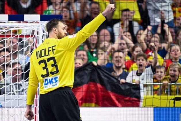 Koln, Germany, 180124. Lanxess Arena. EHF EURO 2024. Handball match of the second round of the European Championship, EM, Europameisterschaft group I, Germany - Iceland. In the photo: Andreas Wolff. Photo: Ante Cizmic CROPIX Mannheim Hrvatska Copyright: xxAntexCizmicx njemacka_island4-180124