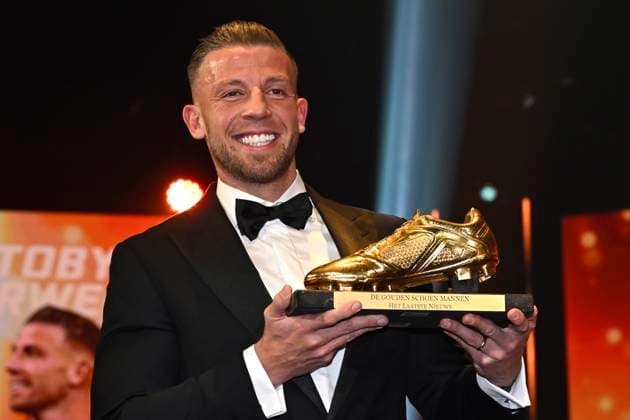 70th Belgian Golden Shoe award ANTWERPEN, BELGIUM - JANUARY 18 : Alderweireld Toby defender of Antwerp FC pictured during the annual Golden Shoe award show at the Antwerp Avenue TV studio on January 18, 2024 in Antwerpen, Belgium, 18 01 2024 Antwerpen Belgium  Copyright: xNicoxVereeckenx