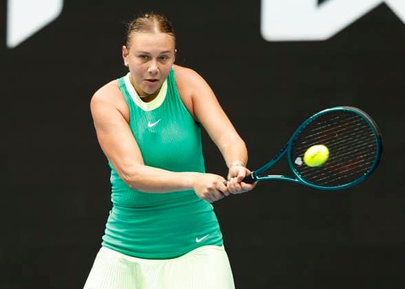 Amanda Anisimova, Australian Open 2024, Melbourne Park, Melbourne, Victoria, Australia Copyright: xJuergenxHasenkopfx
