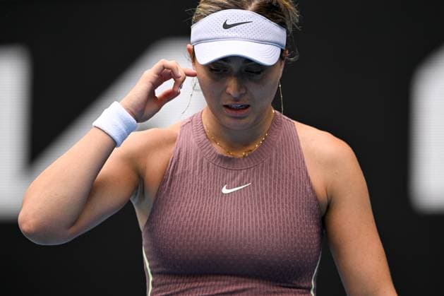 Paula Badosa (ESP) reacts during her third round match Australian Open, Day Five, Tennis, Melbourne Park, Melbourne, Australia - 19 Jan 2024  Copyright: xJamesxGourley Shutterstockx 14306728ak