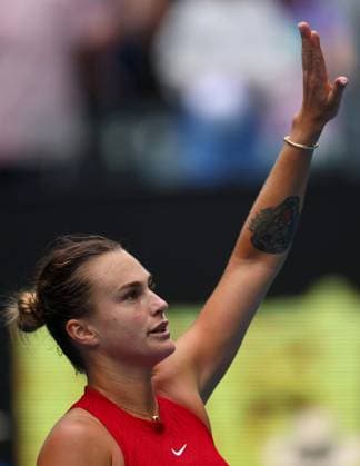 Aryna Sabalenka of Belarus celebrates Australian Open, Day Six, Tennis, Melbourne Park, Melbourne, Australia - 19 Jan 2024  Copyright: xEllaxLing Shutterstockx 14306107s