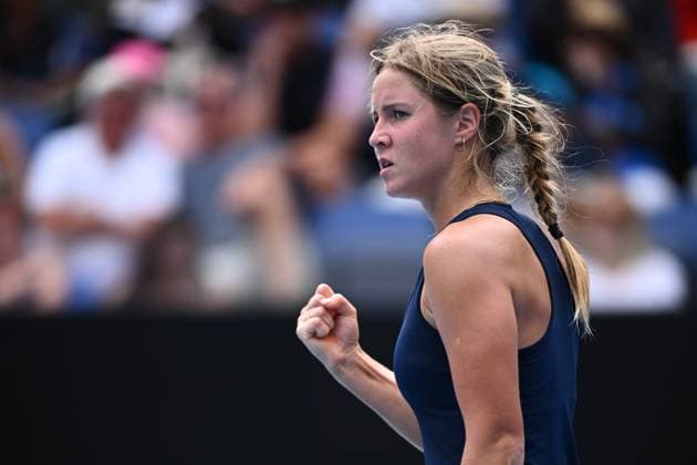 TENNIS AUSTRALIAN OPEN, Anastasia Zakharova of Russia in action during her 3rd round match against Magdalena Frech of Poland on Day 6 of the 2024 Australian Open at Melbourne Park in Melbourne, Friday, January 19, 2024. ( NO ARCHIVING, EDITORIAL USE ONLY, NO USE IN BOOKS WITHOUT CONSENT MELBOURNE VICTORIA AUSTRALIA  Copyright: xJOELxCARRETTx 20240119001890880205