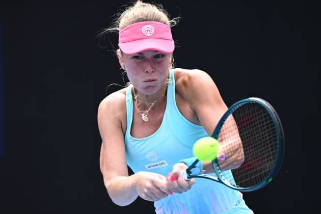 TENNIS AUSTRALIAN OPEN, Magdalena Frech of Poland in action during her 3rd round match against Anastasia Zakharova of Russia on Day 6 of the 2024 Australian Open at Melbourne Park in Melbourne, Friday, January 19, 2024. ( NO ARCHIVING, EDITORIAL USE ONLY, NO USE IN BOOKS WITHOUT CONSENT MELBOURNE VICTORIA AUSTRALIA  Copyright: xJOELxCARRETTx 20240119001890880424