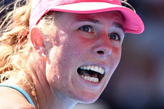 TENNIS AUSTRALIAN OPEN, Magdalena Frech of Poland during her 3rd round match against Anastasia Zakharova of Russia on Day 6 of the 2024 Australian Open at Melbourne Park in Melbourne, Friday, January 19, 2024. ( NO ARCHIVING, EDITORIAL USE ONLY, NO USE IN BOOKS WITHOUT CONSENT MELBOURNE VICTORIA AUSTRALIA  Copyright: xJOELxCARRETTx 20240119001890894698