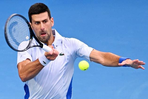 Novak Djokovic (SRB) during his third round match Australian Open, Day Six, Tennis, Melbourne Park, Melbourne, Australia - 19 Jan 2024  Copyright: xJamesxGourley Shutterstockx 14306114n