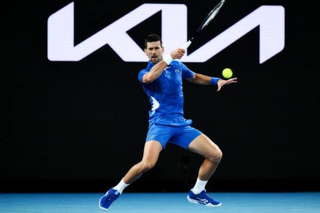 Novak Djokovic (SRB) during his third round match Australian Open, Day Six, Tennis, Melbourne Park, Melbourne, Australia - 19 Jan 2024  Copyright: xJamesxGourley Shutterstockx 14306114ap