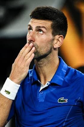 Novak Djokovic (SRB) celebrates winning his third round match Australian Open, Day Six, Tennis, Melbourne Park, Melbourne, Australia - 19 Jan 2024  Copyright: xJamesxGourley Shutterstockx 14306114bm
