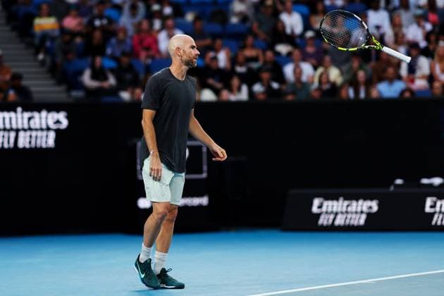 Adrian Mannarino (FRA) throws his racket during his third round match Australian Open, Day Six, Tennis, Melbourne Park, Melbourne, Australia - 19 Jan 2024  Copyright: xEllaxLing Shutterstockx 14306107bx