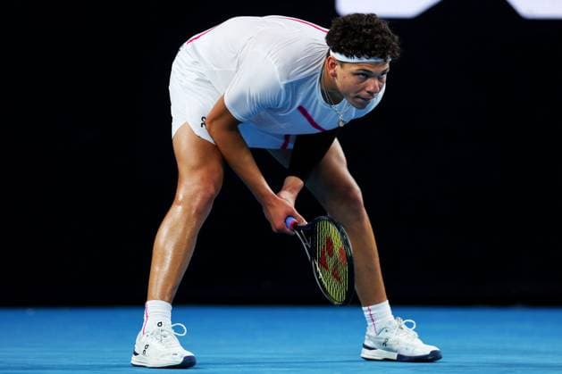 Ben Shelton (USA) during his third round match Australian Open, Day Six, Tennis, Melbourne Park, Melbourne, Australia - 19 Jan 2024  Copyright: xEllaxLing Shutterstockx 14306107cb