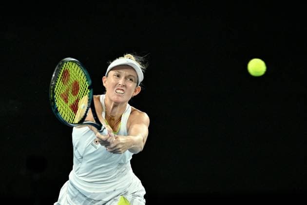 TENNIS AUSTRALIAN OPEN, Storm Hunter of Australia in action during her 3rd round match against Barbora Krejcikova of Czech Republic on Day 6 of the 2024 Australian Open at Melbourne Park in Melbourne, Friday, January 19, 2024. ( NO ARCHIVING, EDITORIAL USE ONLY, NO USE IN BOOKS WITHOUT CONSENT MELBOURNE VICTORIA AUSTRALIA  Copyright: xJAMESxROSSx 20240119001890970807
