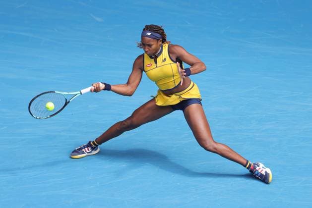 Coco Gauff, USA, during second round of 2024 Australian Open in Melbourne, 19 01 2023