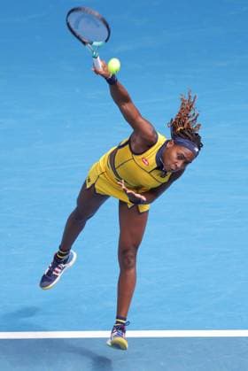 Coco Gauff, USA, during second round of 2024 Australian Open in Melbourne, 19 01 2023