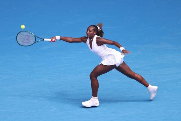 Alycia Parks, USA, during second round of 2024 Australian Open in Melbourne, 19 01 2023