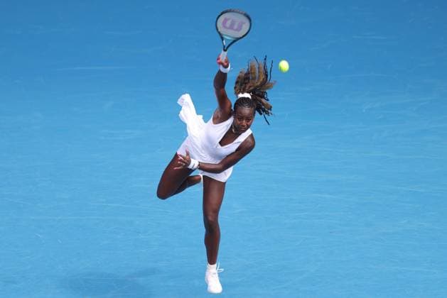 Alycia Parks, USA, during second round of 2024 Australian Open in Melbourne, 19 01 2023