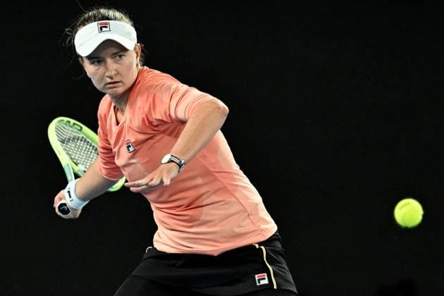 TENNIS AUSTRALIAN OPEN, Barbora Krejcikova of Czech Republic in action during her 3rd round match against Storm Hunter of Australia on Day 6 of the 2024 Australian Open at Melbourne Park in Melbourne, Friday, January 19, 2024. ( NO ARCHIVING, EDITORIAL USE ONLY, NO USE IN BOOKS WITHOUT CONSENT MELBOURNE VICTORIA AUSTRALIA  Copyright: xJAMESxROSSx 20240120001890992792