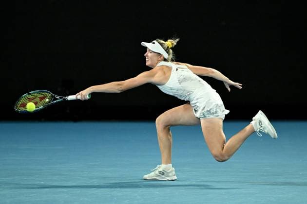 TENNIS AUSTRALIAN OPEN, Storm Hunter of Australia in action during her 3rd round match against Barbora Krejcikova of Czech Republic on Day 6 of the 2024 Australian Open at Melbourne Park in Melbourne, Friday, January 19, 2024. ( NO ARCHIVING, EDITORIAL USE ONLY, NO USE IN BOOKS WITHOUT CONSENT MELBOURNE VICTORIA AUSTRALIA  Copyright: xJAMESxROSSx 20240120001890993292