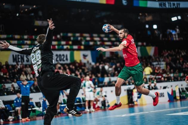 Handball Men EHF EURO 2024 European Championshop Men 2024 Final Tournament Slovenia vs Portugal 19 01 2024 Hamburg Barclays Arena Hamburg Germany