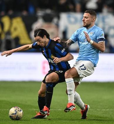Db Riyad (Arabia Saudita) 19 01 2024 - Supercoppa Italiana Inter-Lazio foto Daniele Buffa Image nella foto: Matteo Darmian-Ciro Immobile 
